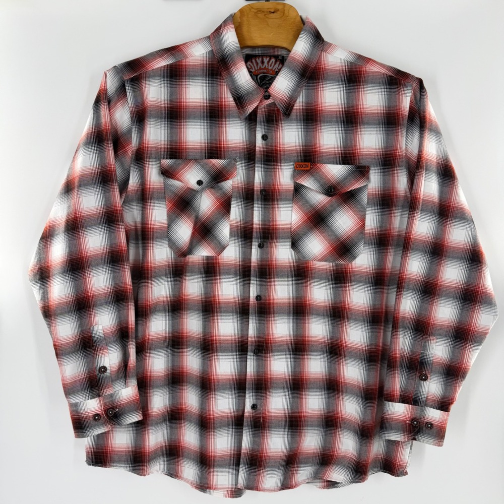 Dixxon Flannel Co The Eagle Red White Black Plaid D-Tech Shirt Mens 3X
